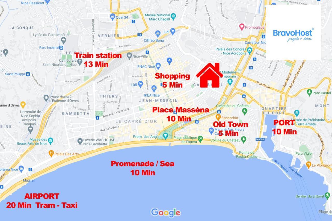 Apartamento Gioffredo 4 Pers Centrale Wifi Niza Exterior foto